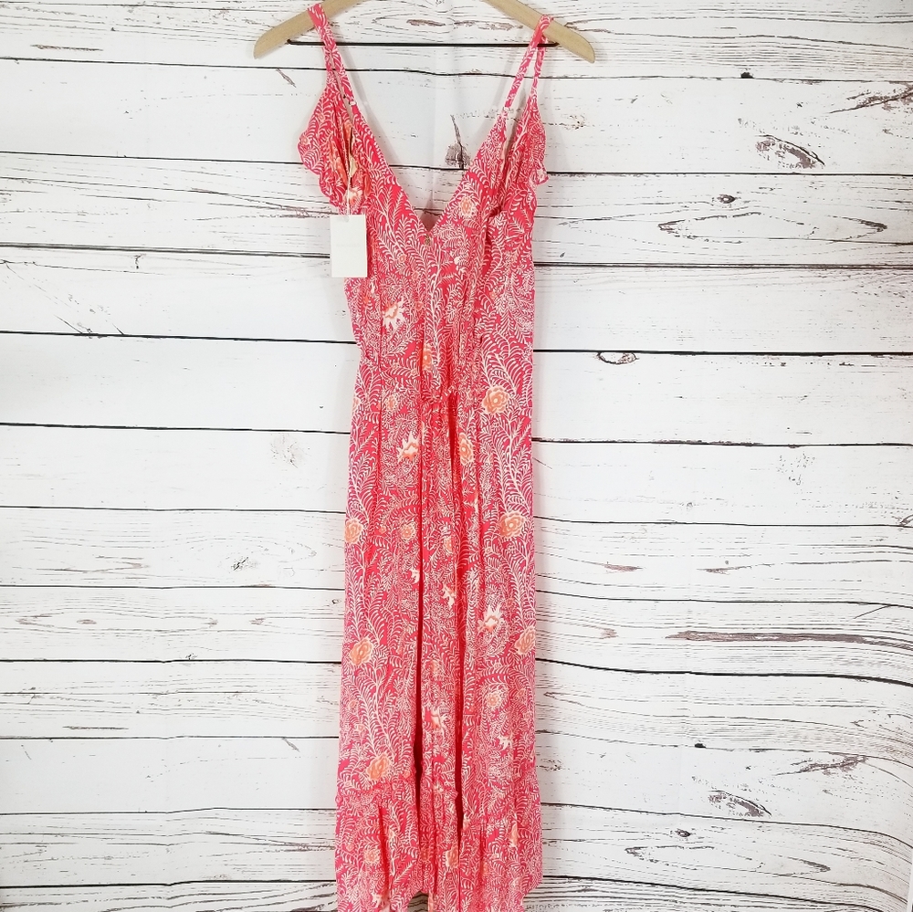 Beachgold | Lotti Hibiscus Wrap Midi Dress NWT - Picture 3 of 5